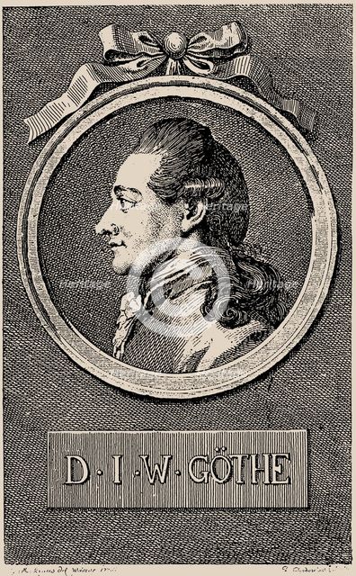 Portrait of the author Johann Wolfgang von Goethe (1749-1832), 1776. Creator: Chodowiecki, Daniel Nikolaus (1726-1801).