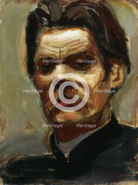 Portrait of the author Maxim Gorky (1868-1939), 1906. Artist: Gallen-Kallela, Akseli (1865-1931)