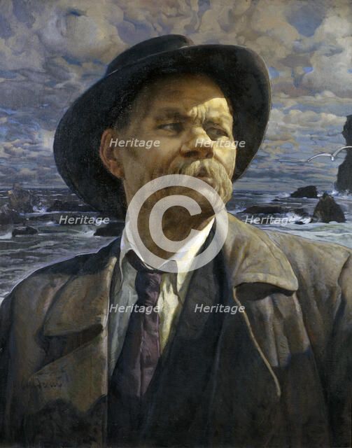 Portrait of the author Maxim Gorky (1868-1939), 1936. Artist: Brodsky, Isaak Izrailevich (1884-1939)