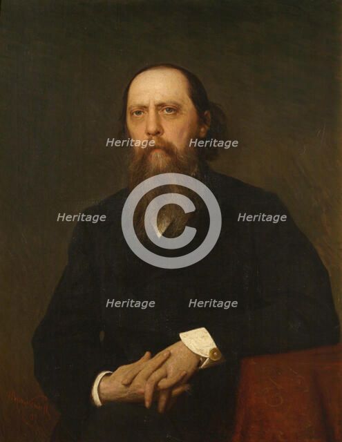 Portrait of the author Mikhail Saltykov-Shchedrin (1826-1889), 1879. Artist: Kramskoi, Ivan Nikolayevich (1837-1887)