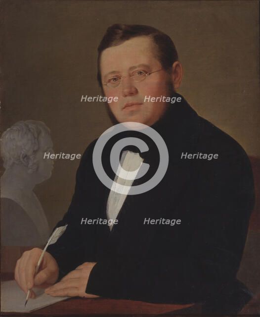 Portrait of the author Mikhail Zagoskin (1789-1852). Artist: Tropinin, Vasili Andreyevich (1776-1857)