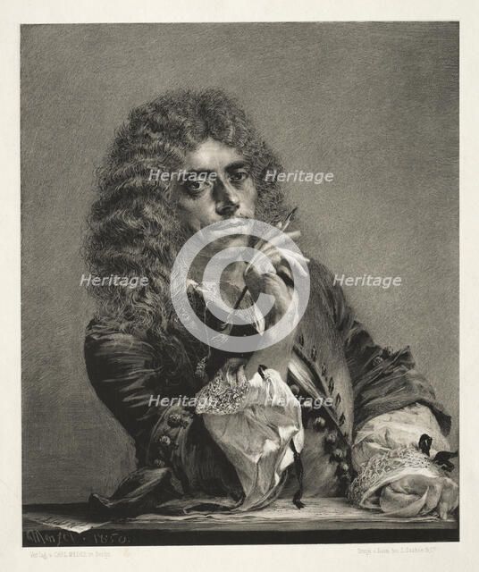 Portrait of the author Moliére (1622-1673), 1850. Creator: Menzel, Adolph Friedrich, von (1815-1905).