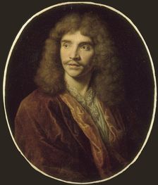 Portrait of the author Moliére (1622-1673). Creator: Mignard, Nicolas (1606-1668)
