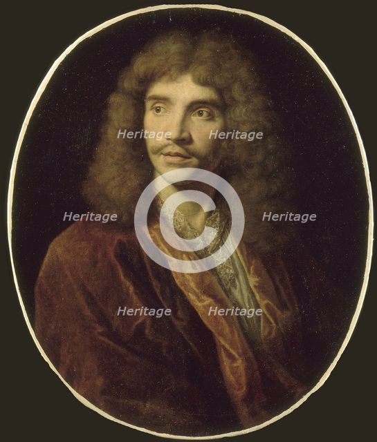 Portrait of the author Moliére (1622-1673). Creator: Mignard, Nicolas (1606-1668).
