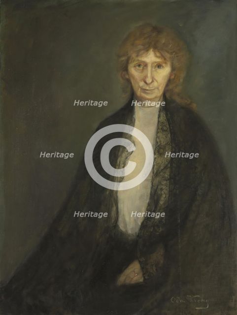 Portrait of the Author Rota Margrethe Vullum, probably 1906. Creator: Oda Krohg.