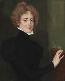 Portrait of the Authoress Elsa Lindberg, 1898. Creator: Albert Edelfelt