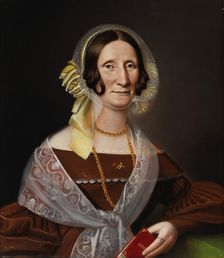 Portrait of the Authoress Sara Wacklin, 1840. Creator: Johan Erik Lindh