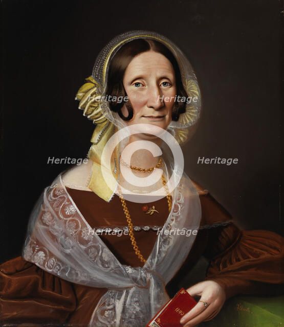 Portrait of the Authoress Sara Wacklin, 1840. Creator: Johan Erik Lindh.