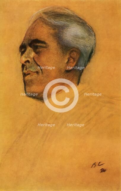 'Portrait of the Actor Konstantin Sergeyevich Stanislavsky', 1911, (1965).  Creator: Valentin Serov.