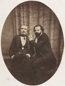 Portrait of the Actor Pierre Bocage and Friend, c. 1860. Creator: Eugène Colliau (French)