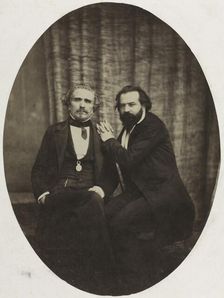 Portrait of the Actor Pierre Bocage and Friend, c. 1860. Creator: Eugène Colliau (French)