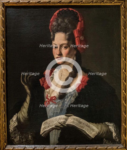 Portrait of the actress Caterina Biancolelli (1665-1716). Creator: Anonymous.