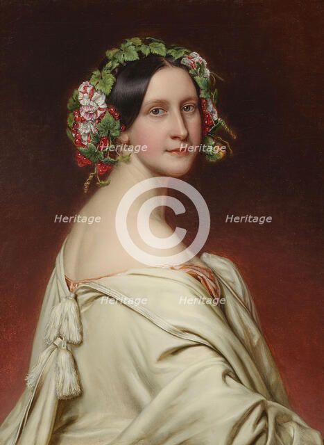 Portrait of the Actress Charlotte von Hagn (1809-1891), 1850. Creator: Stieler, Joseph Karl (1781-1858).