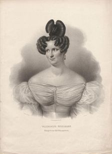 Portrait of the actress and singer Wilhelmine Unzelmann-Werner (1802-1871), 1835. Creator: Scholl, Johann Baptist, the Elder (1784-1854)