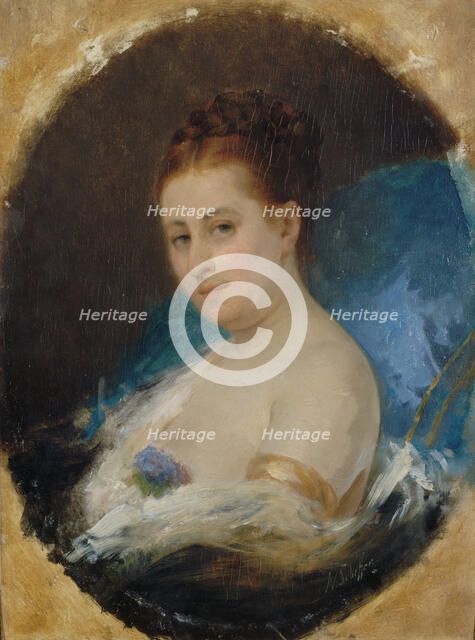 Portrait of the actress Adelaide Ristori (1822-1906), ca 1857. Creator: Scheffer, Ary-Arnold (1839-1873).