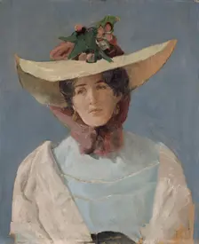 Portrait of the actress Agnes Mowinckel, 1904. Creator: Christian Krohg