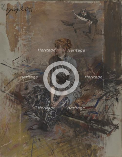 Portrait of the actress Gabrielle Réjane (1856-1920). Artist: Boldini, Giovanni (1842-1931)