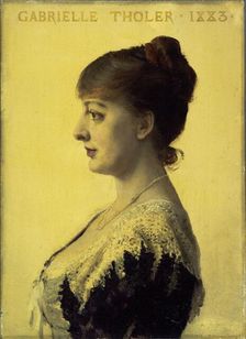Portrait of the actress Gabrielle Tholer (1850-1894), member of the Comédie-Française, c1883. Creator: Gabriel Ferrier