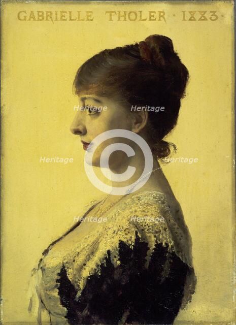 Portrait of the actress Gabrielle Tholer (1850-1894), member of the Comédie-Française, c1883. Creator: Gabriel Ferrier.
