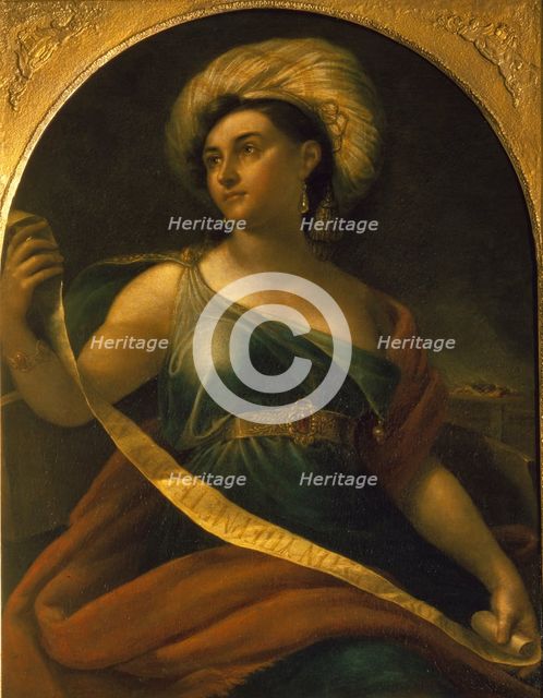 Portrait of the actress Ekaterina Semyonova (1786-1849) as Delphic Sibyl, 1828. Artist: Kiprensky, Orest Adamovich (1782-1836)