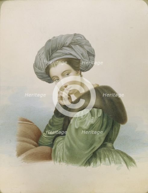 Portrait of the actress Ekaterina Semyonova (1786-1849), Early 19th cen.. Artist: Anonymous, 18th century  