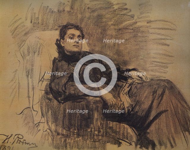 Portrait of the actress Eleonora Duse (1858-1924), 1891.