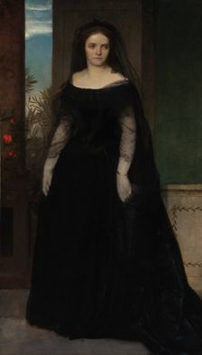 Portrait of the Actress Fanny Janauschek, 1861. Creator: Arnold Bocklin