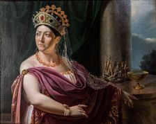 Portrait of the actress Françoise Raucourt (1756-1815) as Clytemnestra, 1830. Creator: Guillermain (active 1830s)