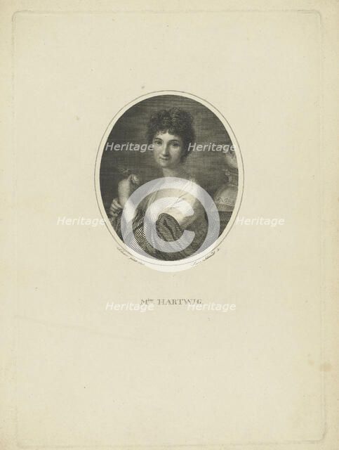 Portrait of the actress Friederike Wilhelmine Hartwig (1777-1849), c. 1801. Creator: Schmidt, Heinrich Friedrich Thomas (1780-after 1829).