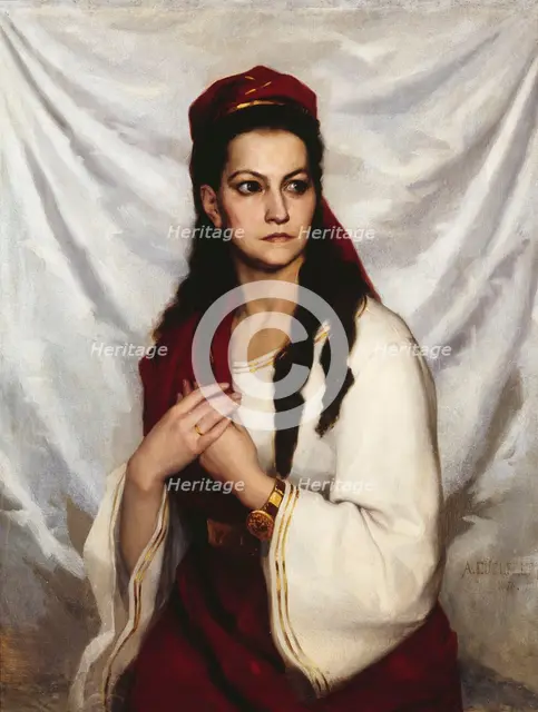 Portrait of the actress Hedvig Charlotta Raa-Winterhjelm (1838-1907), 1876. Creator: Edelfelt, Albert Gustaf Aristides (1854-1905).