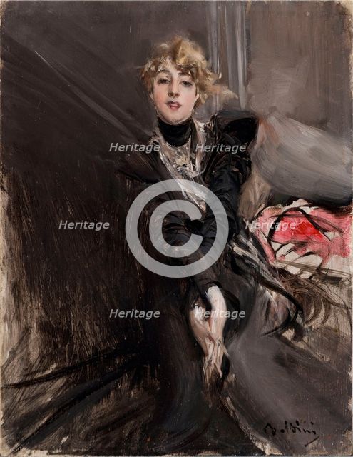 Portrait of the actress Jeanne Renouard, .