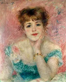 Portrait of the Actress Jeanne Samary 1877. Artist: Pierre-Auguste Renoir