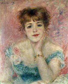 Portrait of the Actress Jeanne Samary 1877. Artist: Pierre-Auguste Renoir