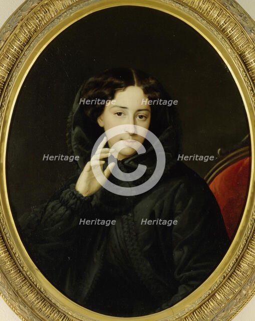 Portrait of the actress of the Imperial theatre Vera Samoylova, Mid of the 19th cen.. Artist: Anonymous  