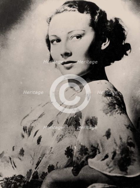 Portrait of the actress Lída Baarová (1914-2000), c1935. Creator: Anonymous.