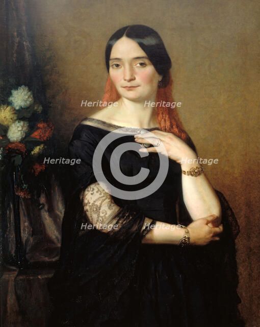 Portrait of the actress Mademoiselle Mars (Anne Francoise Hyppolyte Boutet) (1779-1847). Creator: Scheffer, Ary (1795-1858).