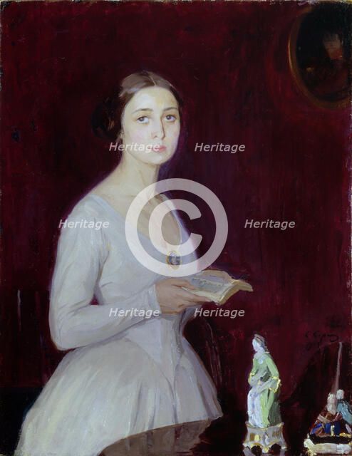 Portrait of the actress Nina Grigoryevna Kovalenskaya, 1913. Creator: Sorin, Saveli Abramovich (1878-1953).