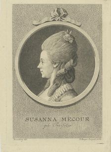 Portrait of the actress Susanna Mecour (1738-1784), 1782. Creator: Berger, Gottfried Daniel (1744-1824)