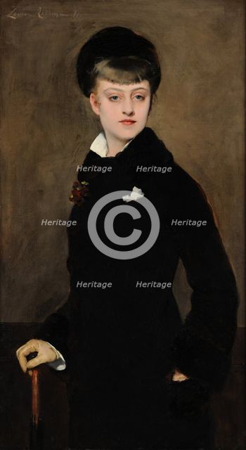 Portrait of the actress Renée Delmas (1858-1902), 1877. Creator: Abbéma, Louise (1853-1927).