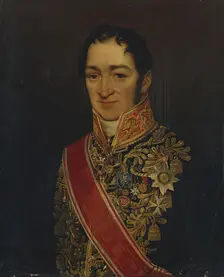 Portrait of the Actual State Councillor Ivan Lazarev, 1844. Creator: Eugene Pluchart