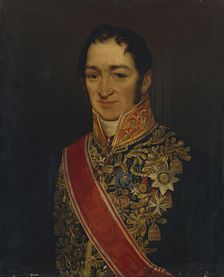 Portrait of the Actual State Councillor Ivan Lazarev, 1844. Creator: Eugene Pluchart