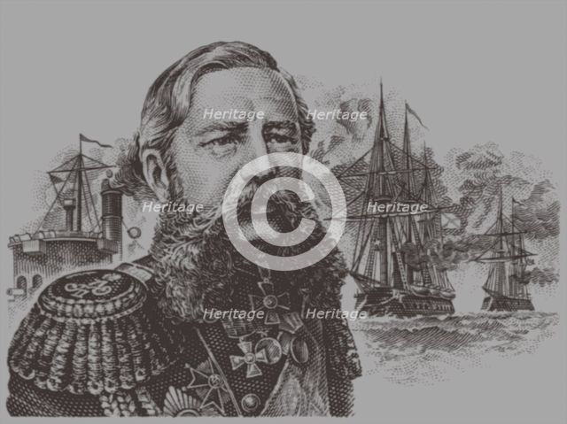Portrait of the Admiral Grigory Ivanovich Butakov (1820-1882), 20th century. Artist: Anonymous  