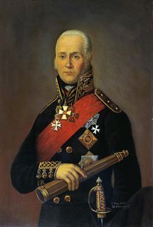 Portrait of the Admiral Fyodor Fyodorovich Ushakov (1745–1817), 1912. Creator: Bazhanov, Pyotr Nikolaevich (1851-1913)
