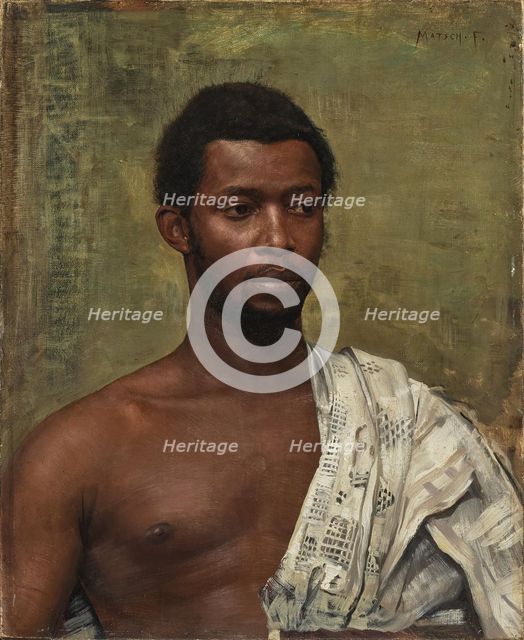 Portrait of the African Prince William Nii Nortey Dowuona from Ghana, 1897. Creator: Franz von Matsch.