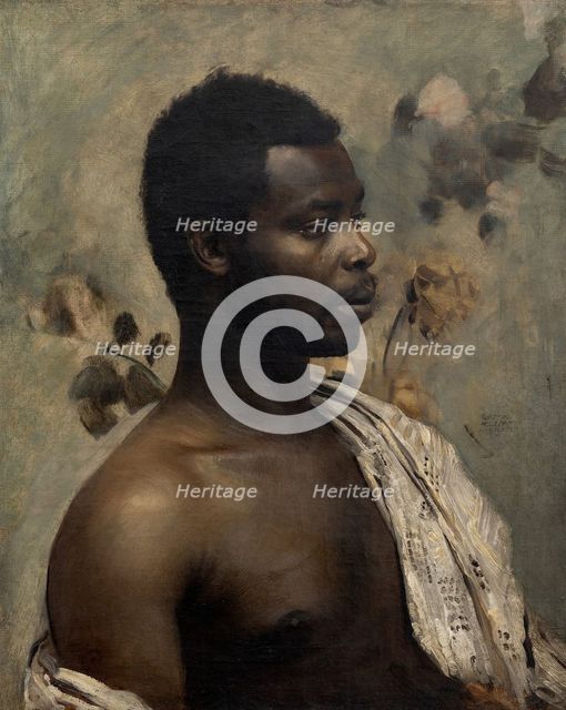Portrait of the African Prince William Nii Nortey Dowuona from Ghana, 1897. Creator: Gustav Klimt.