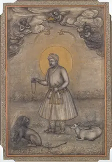 Portrait of the Aged Akbar, c. 1640-1650. Creator: Govardhan (Indian, active c.1596-1645), attributed to
