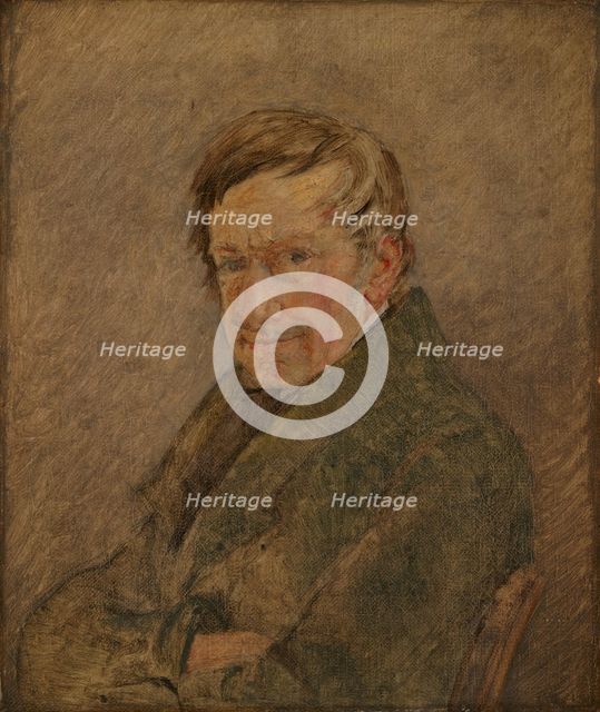 Portrait of the Animal Painter C.D. Gebauer, 1829. Creator: Christen Købke.
