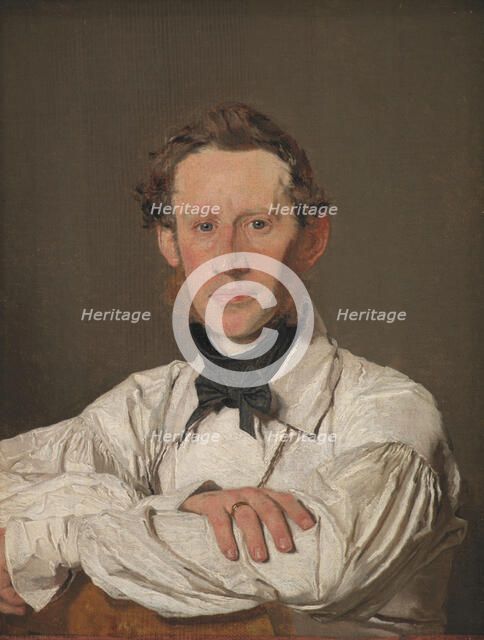 Portrait of the Animal Painter Christian Holm, 1834. Creator: Christen Købke.