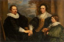 Portrait of the Antwerp merchant Sebastiaen Leerse and his family, c1691-1740. Creator: Copy after Anthony van Dyck
