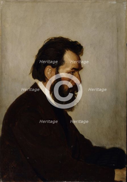 Portrait of the architect Alexey Ivanovich Shevtsov, 1869. Artist: Repin, Ilya Yefimovich (1844-1930)